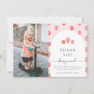 Photo Strawberry Thank You Card
