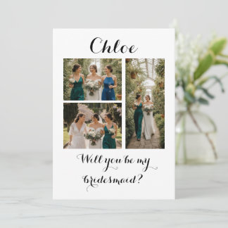  Photo Strip 3 Pictures Bridesmaid Proposal Card
