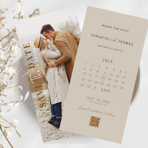 Photo Strip QR Code Wedding Save The Date 