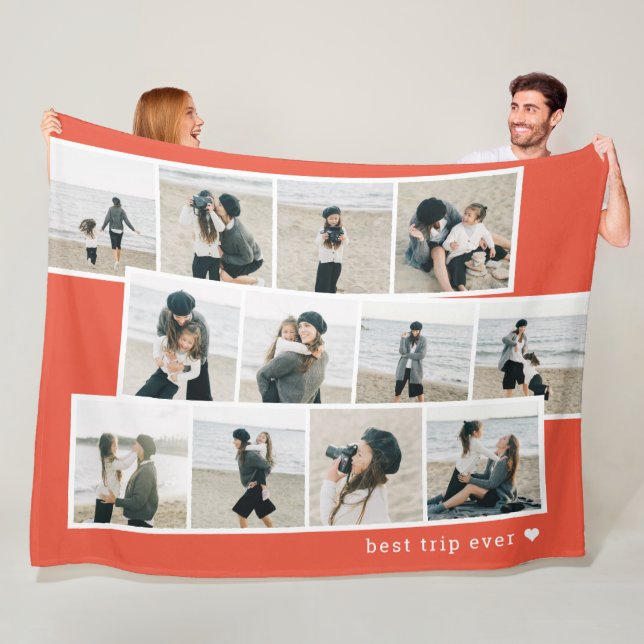 Photo Strips Custom Colour Personalised Blanket (In Situ)