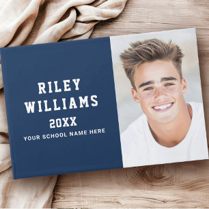 Photo student graduate graduation dark blue guest book