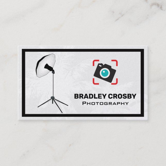 Photo Studio Light and Camera Business Card (Front)