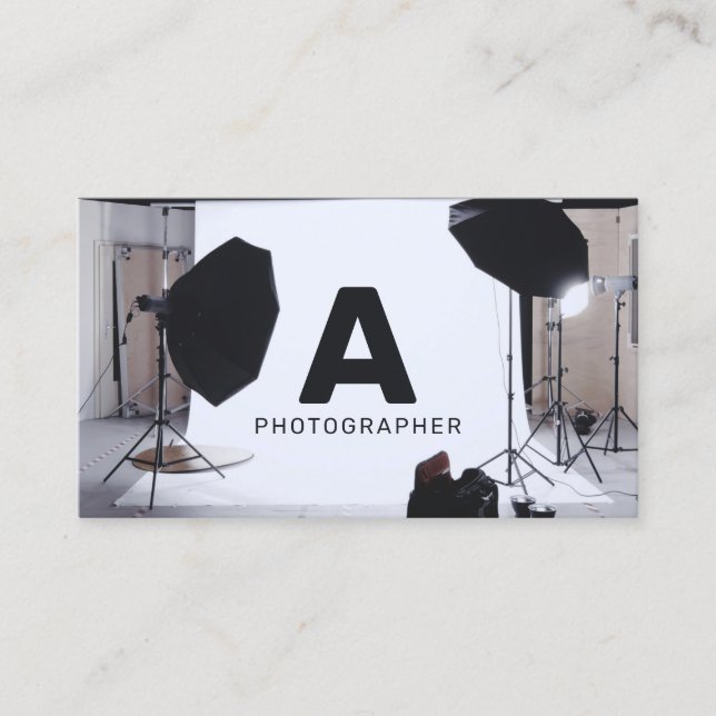 Photo studio session inspired business card (Front)