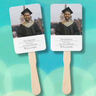 Photo Style Minimalist Graduation  Hand Fan