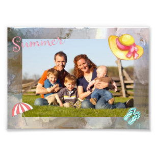 Photo Summer Textured Brush Frame Print