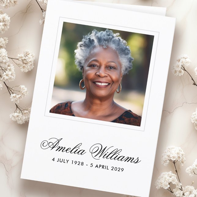 Photo sympathy bereavement thank you folded card (Photo sympathy bereavement thank you folded card)