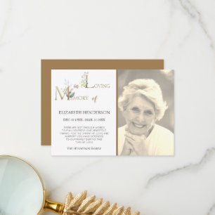 PHOTO Sympathy Flat Thank You Card