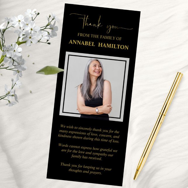 Photo Sympathy Memorial Thank You Invitation (Creator Uploaded)