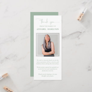 Photo Sympathy Memorial Thank You Invitation