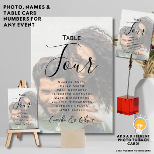⭐PHOTO TABLE NUMBER CARD - NAMES Overlay Opaque