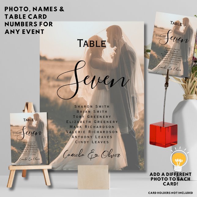 ⭐PHOTO TABLE NUMBER CARD - Overlay Opaque (Creator Uploaded)