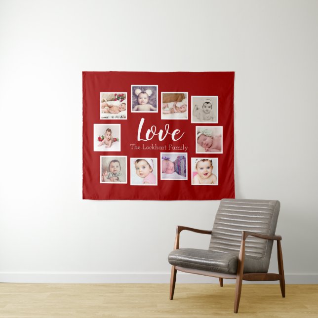 Photo Template 10 Collage Personalised Love Tapestry (In Situ (Horizontal))
