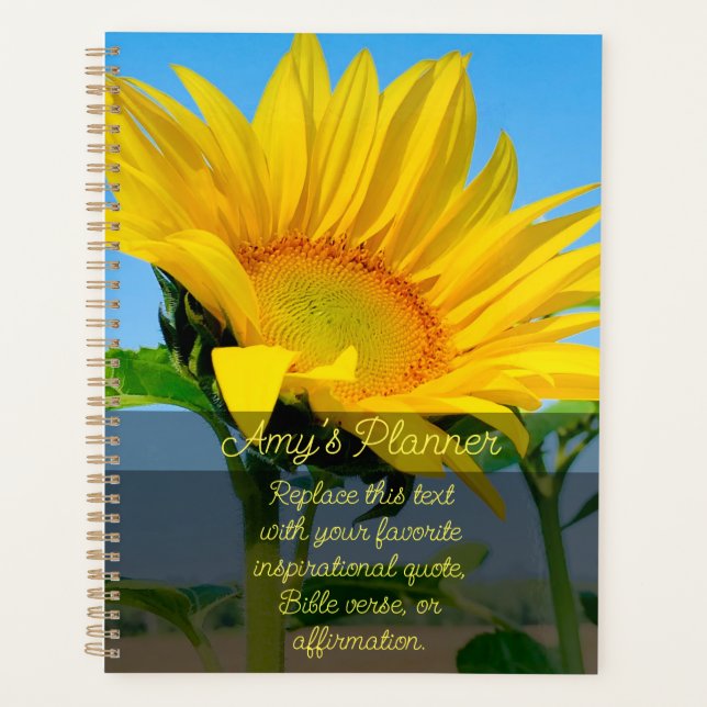 Photo Template Add Your Motivational Quote Planner (Front)