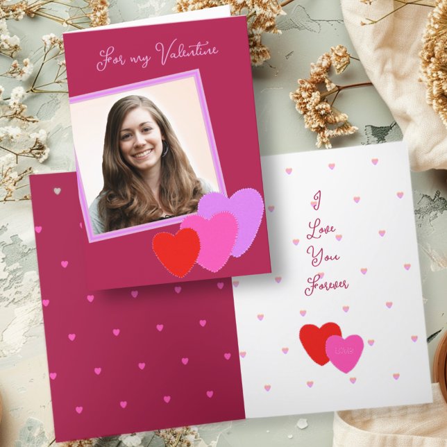 Photo Template Be My Valentine Folded Card (Creator Uploaded)