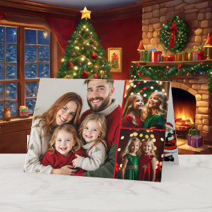 Photo Template Christmas Gift Card for Family