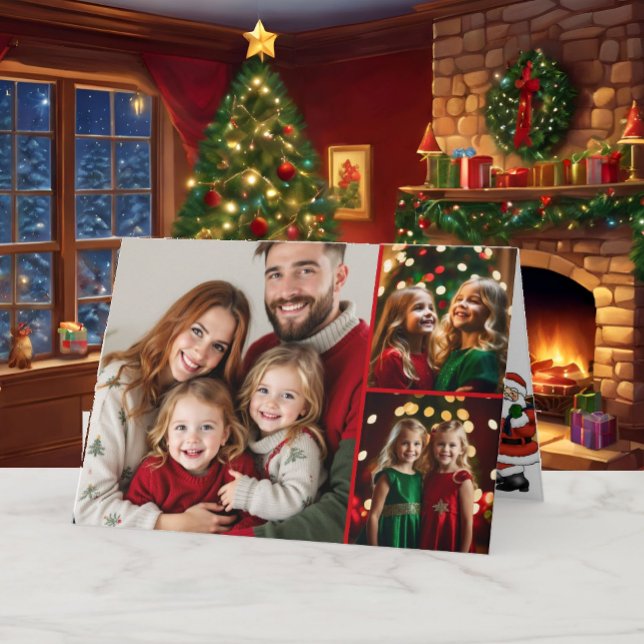 Photo Template Christmas Gift Card for Family (Creator Uploaded)