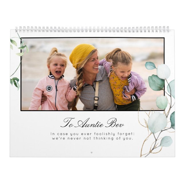 Photo Template Greenery Auntie ID931 Calendar (Cover)
