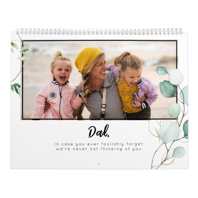 Photo Template Greenery Dad ID931  Calendar (Cover)