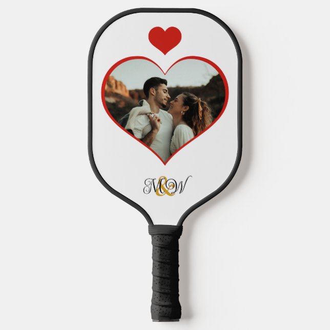 Photo template Heart Shape Pickleball Paddle (Front)