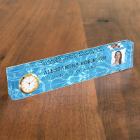 Photo Template Water theme Desk Name Plate
