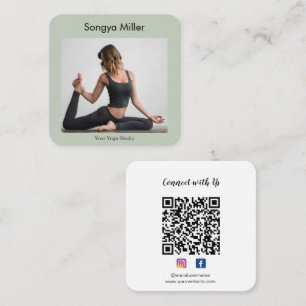 Photo Template Yoga Instructor  Business Card
