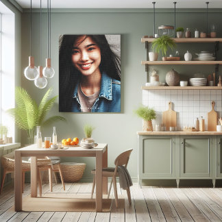 Photo text custom personalised canvas print