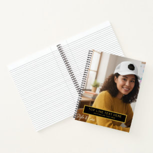 Photo Text Design Made for Bright Moments Notebook