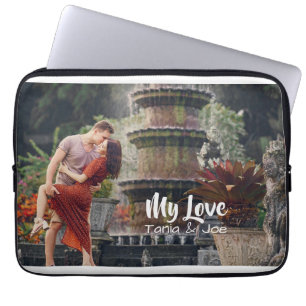 Photo & text my love - personalised laptop sleeve