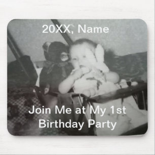 Photo Text Name Year, Customize, Keepsake  Mouse Pad
