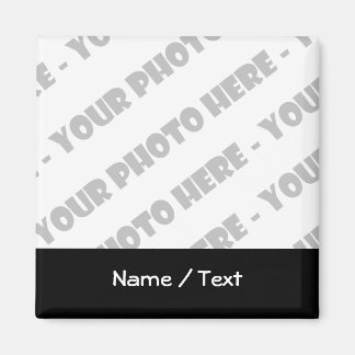 Photo & Text Square Magnet - Create Your Own