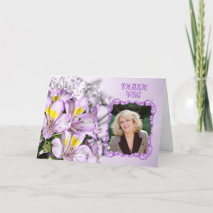 Photo thank you alstromeria lilies card