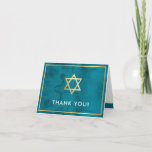 PHOTO THANK YOU bar mitzvah gold star teal blue<br><div class="desc">[ NOTE - THE GOLD EFFECT IS A PRINTED PICTURE ] A modern, simple design for a THANK YOU CARD Setup as a template it is simple for you to add your own details, or hit the customise button and you can add or change text, fonts, sizes etc TIP ::...</div>