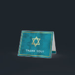 PHOTO THANK YOU bar mitzvah gold star teal blue<br><div class="desc">[ NOTE - THE GOLD EFFECT IS A PRINTED PICTURE ] A modern, simple design for a THANK YOU CARD Setup as a template it is simple for you to add your own details, or hit the customise button and you can add or change text, fonts, sizes etc TIP ::...</div>