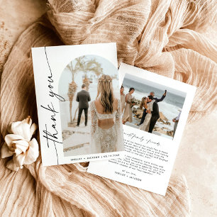 Photo Thank You Card   Arch Wedding Thank You Card