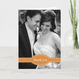 Photo Thank You Card for Wedding, Orange