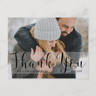 Photo Thank You Card with Elegant Typography