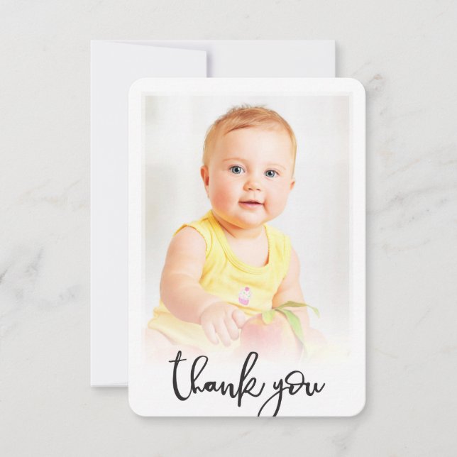PHOTO THANK YOU casual hand lettered script text (Front)