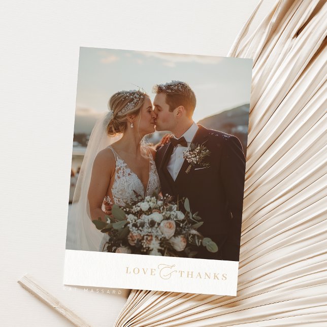 PHOTO THANK YOU elegant romantic ampersand beige (Creator Uploaded)