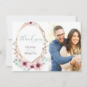 Photo Thank You Fresh Spring Flowers Foliage Card