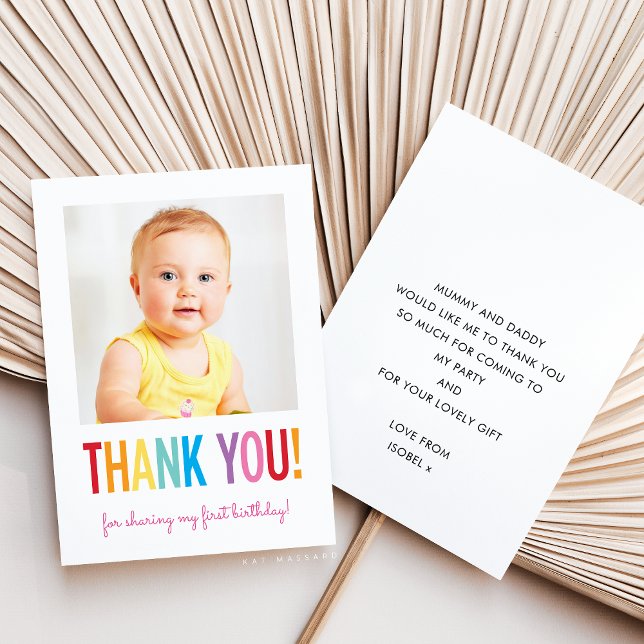 PHOTO THANK YOU modern bold bright colourful type (Creator Uploaded)