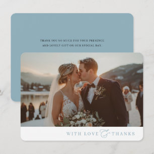 PHOTO THANK YOU modern minimal elegant ampersand Card