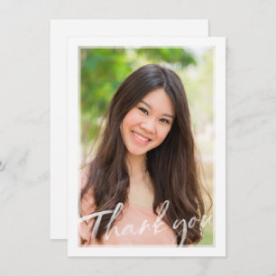 PHOTO THANK YOU modern transparent lettering layer