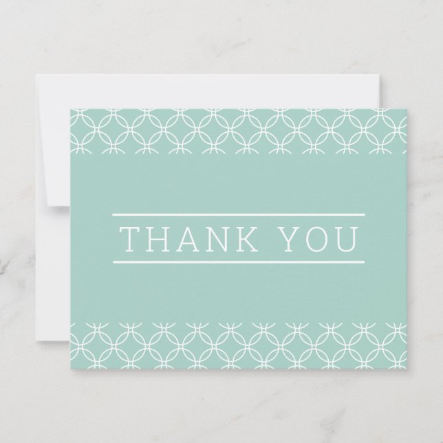 PHOTO THANK YOU simple modern type pastel mint (Front)