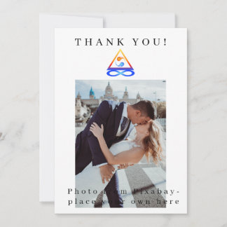 Photo Thank you Wedding Card-Twin Flames- Invitation