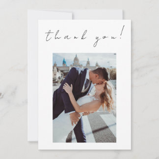 Photo Thank you Wedding Card-Twin Flames-White- Invitation