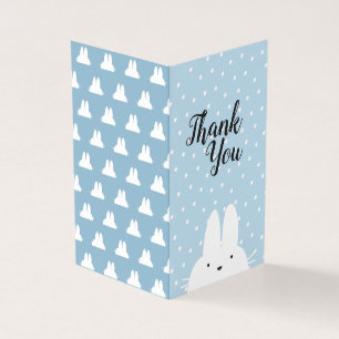 Photo Thank You Winter Kid's Birthday Blue