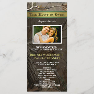Photo The Hunt is Over Camo Wedding Programs Programme
