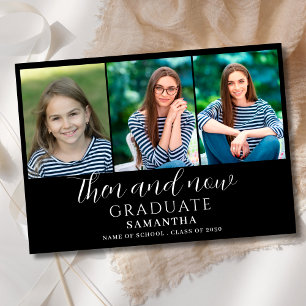 Photo Then And Now Graduation Announcement