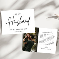Photo To My Husband On My Wedding Day