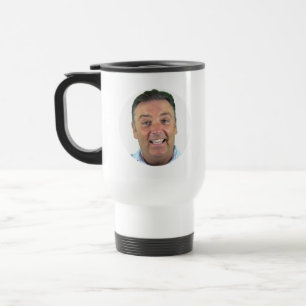 Photo Travel Mug - Round Frame Image Custom Mug